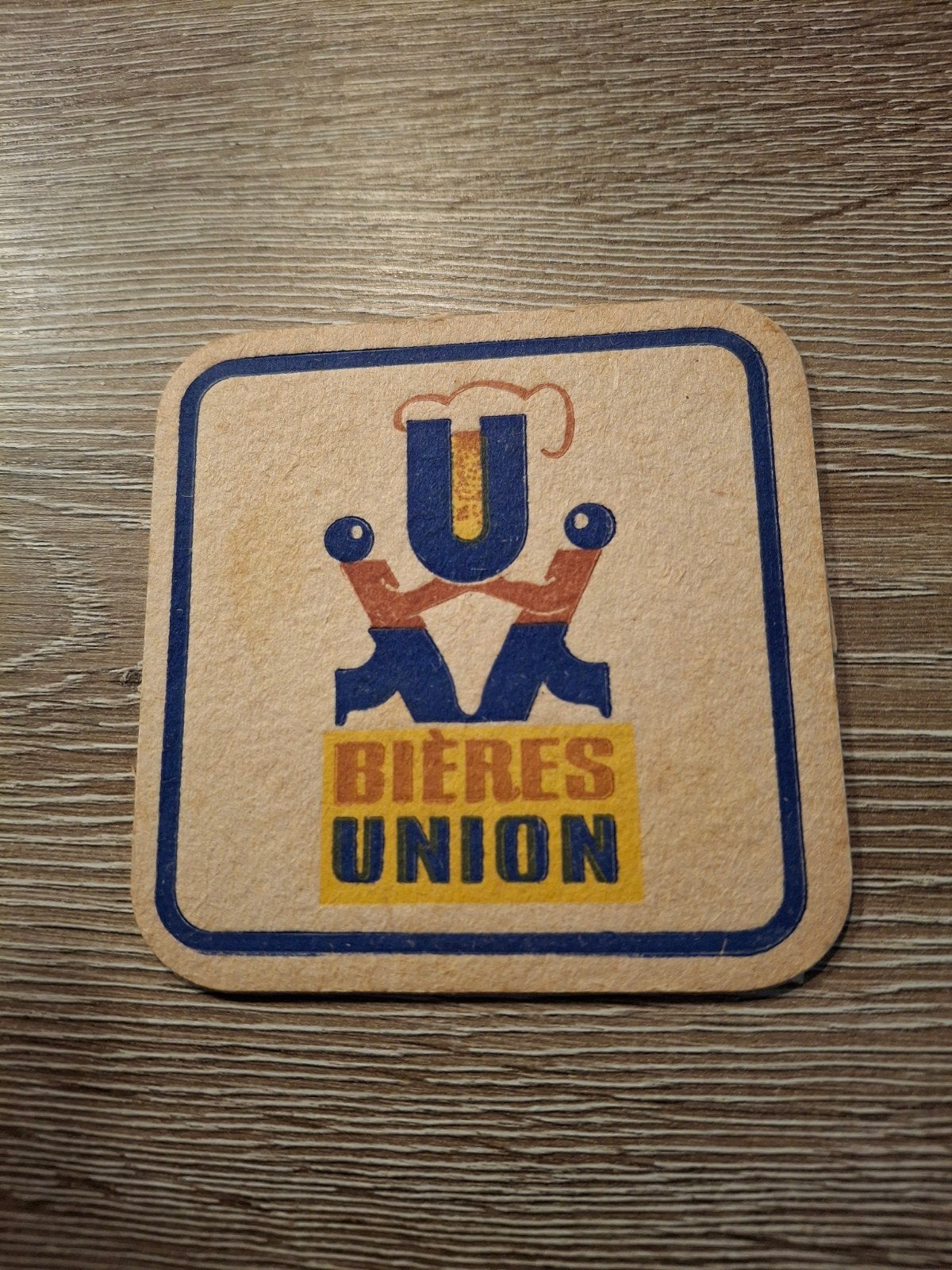 oud bierviltje bieres union, Ophalen of Verzenden