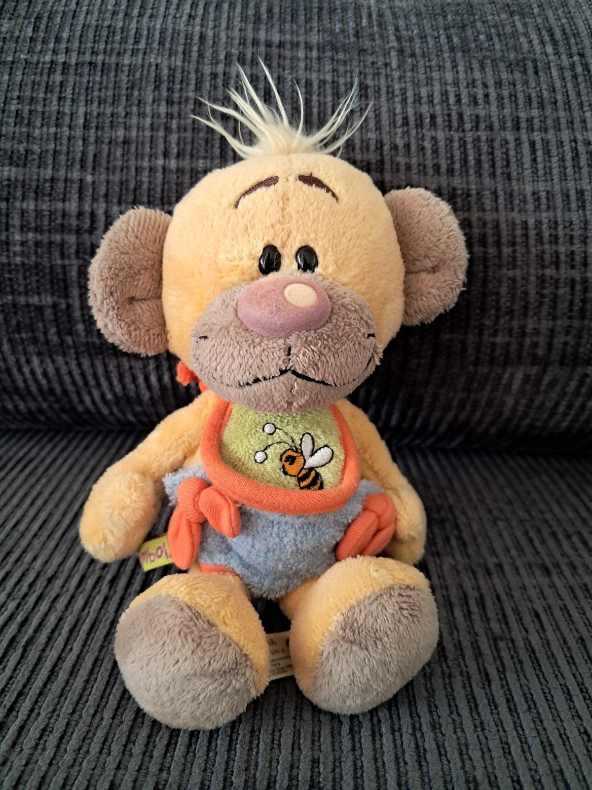 Peluche Pimboli (Diddl) bébé avec bavoir abeille, Enlèvement ou Envoi, Pimboli, Comme neuf, Peluche