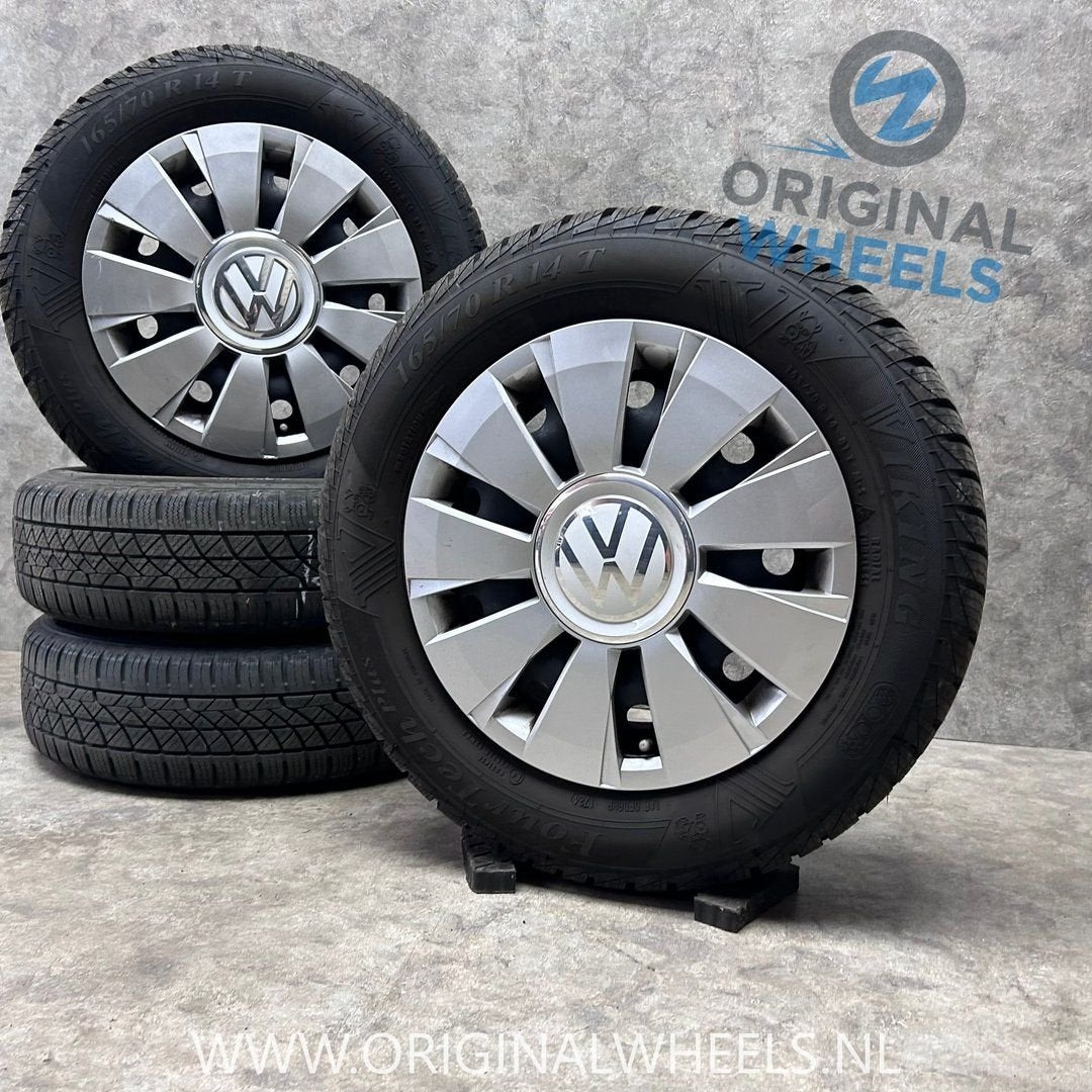 14 inch stalen velgen + all season banden Volkswagen Up, Auto-onderdelen, 14 inch, Gebruikt, -, -