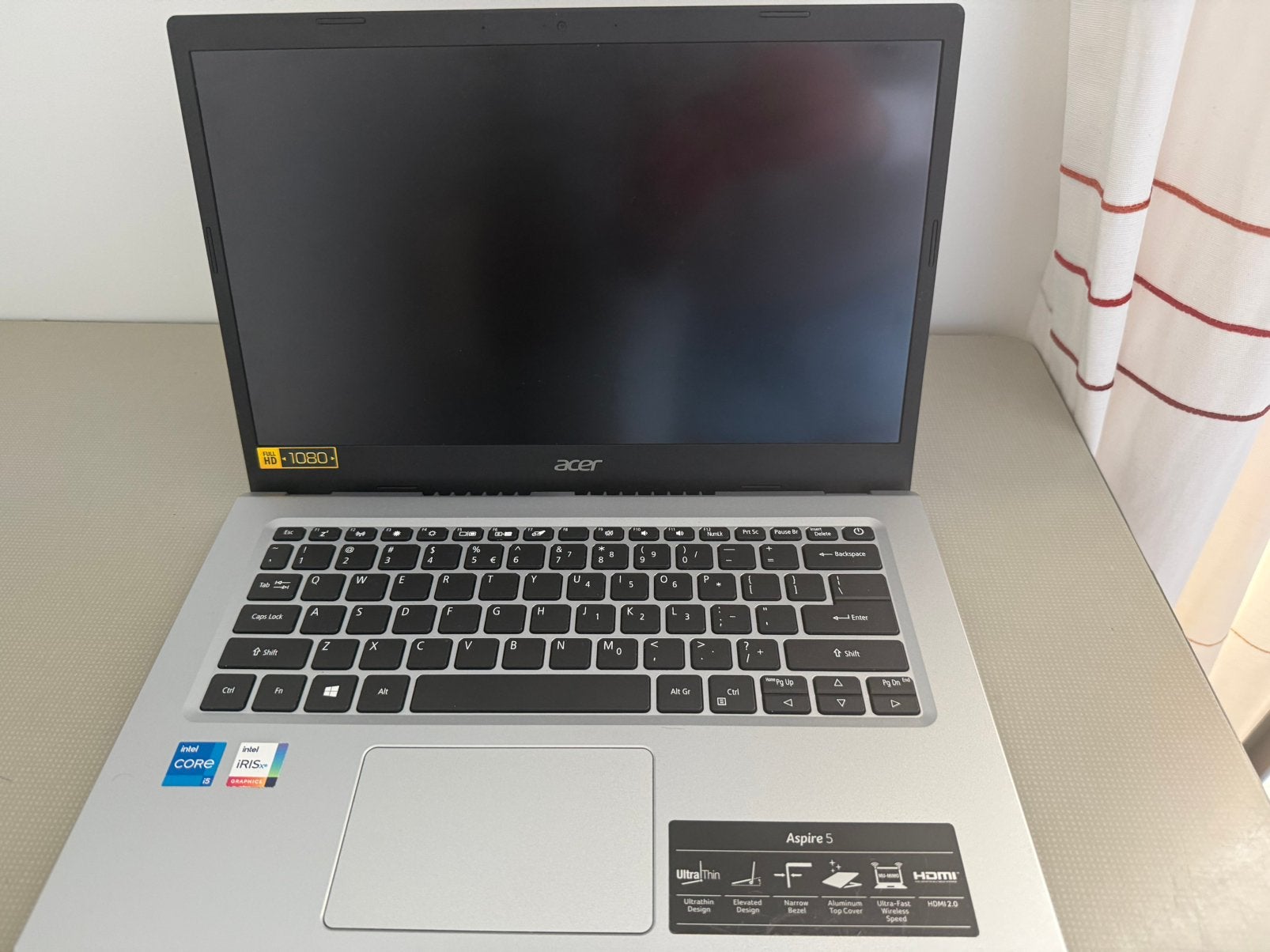 Acer Aspire 5  14 inch Intel Core i5 Iris Xe Graphics laptop, Informatique & Logiciels, Enlèvement, Comme neuf, 14 pouces