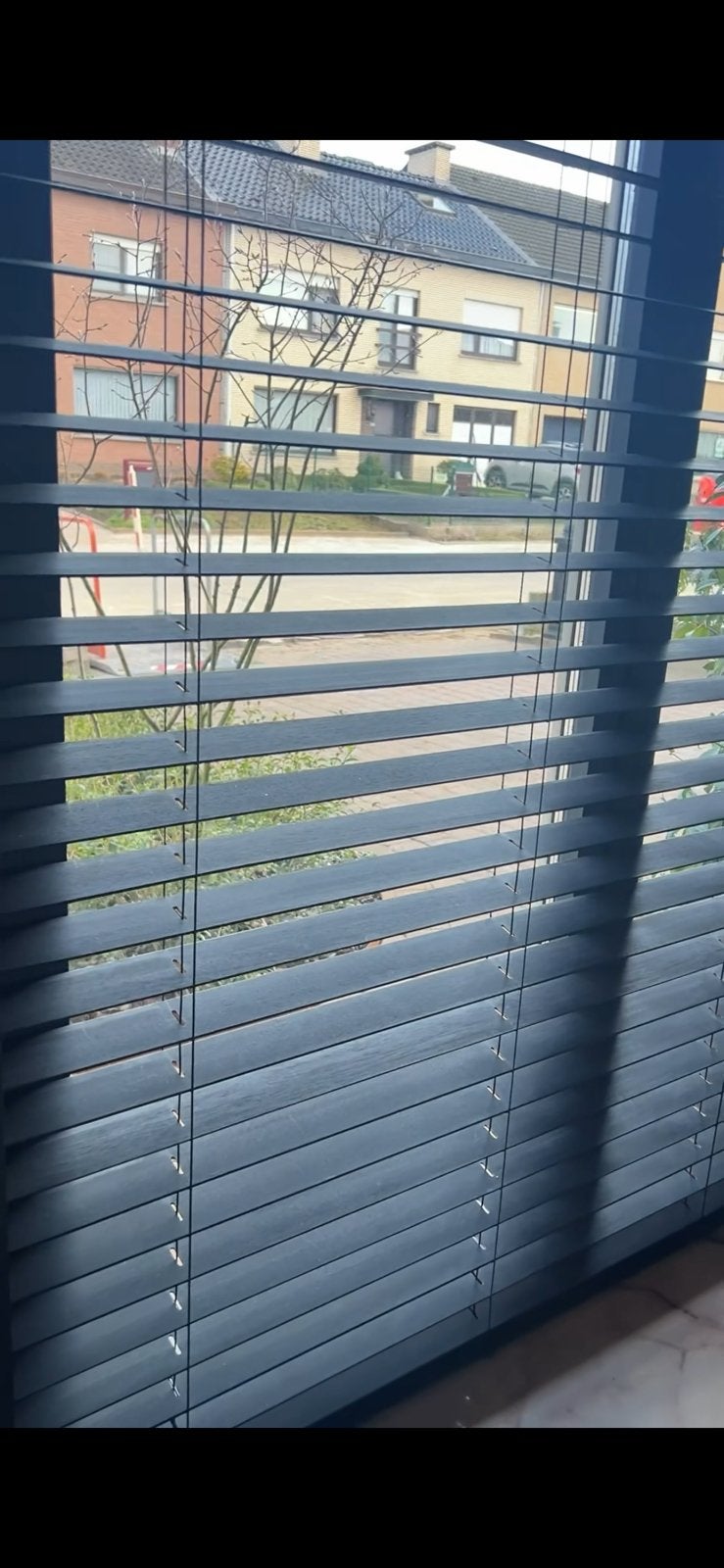 Lamellen tropisch hardhout, Huis en Inrichting, Ophalen, Gebruikt, Zwart, Hout
