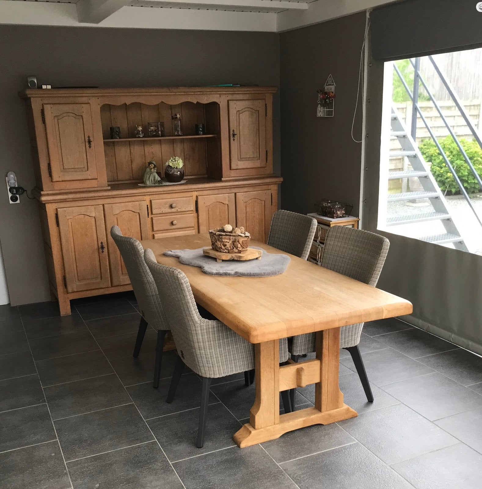 Zware massieve eiken tafel, Ophalen