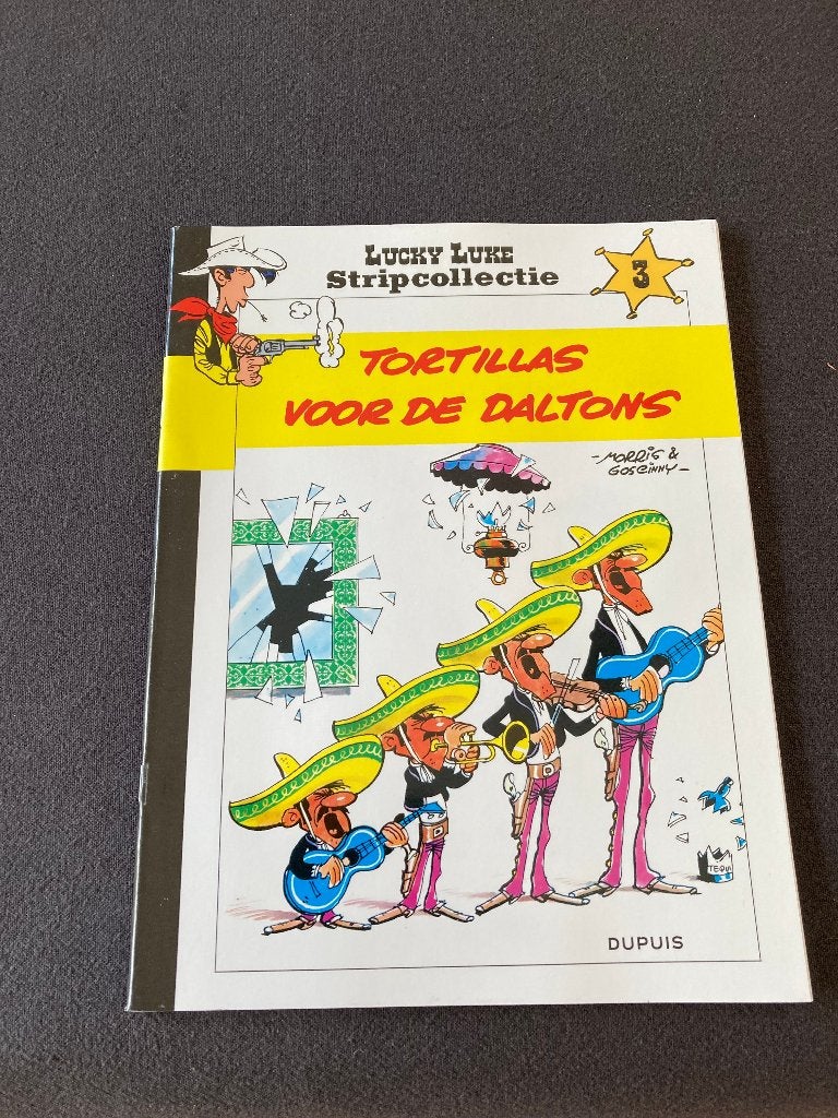 Strip 'Tortillas voor de Daltons' Morris & Goscinny 1x gelez, Ophalen of Verzenden, Zo goed als nieuw, Morris & Goscinny,