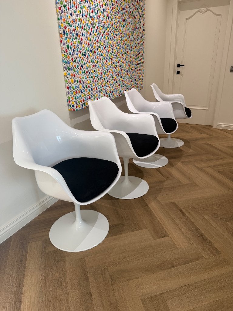 Tulip Eetkamerstoelen met leuning, Ophalen, Kunststof, Gebruikt, Modern Design