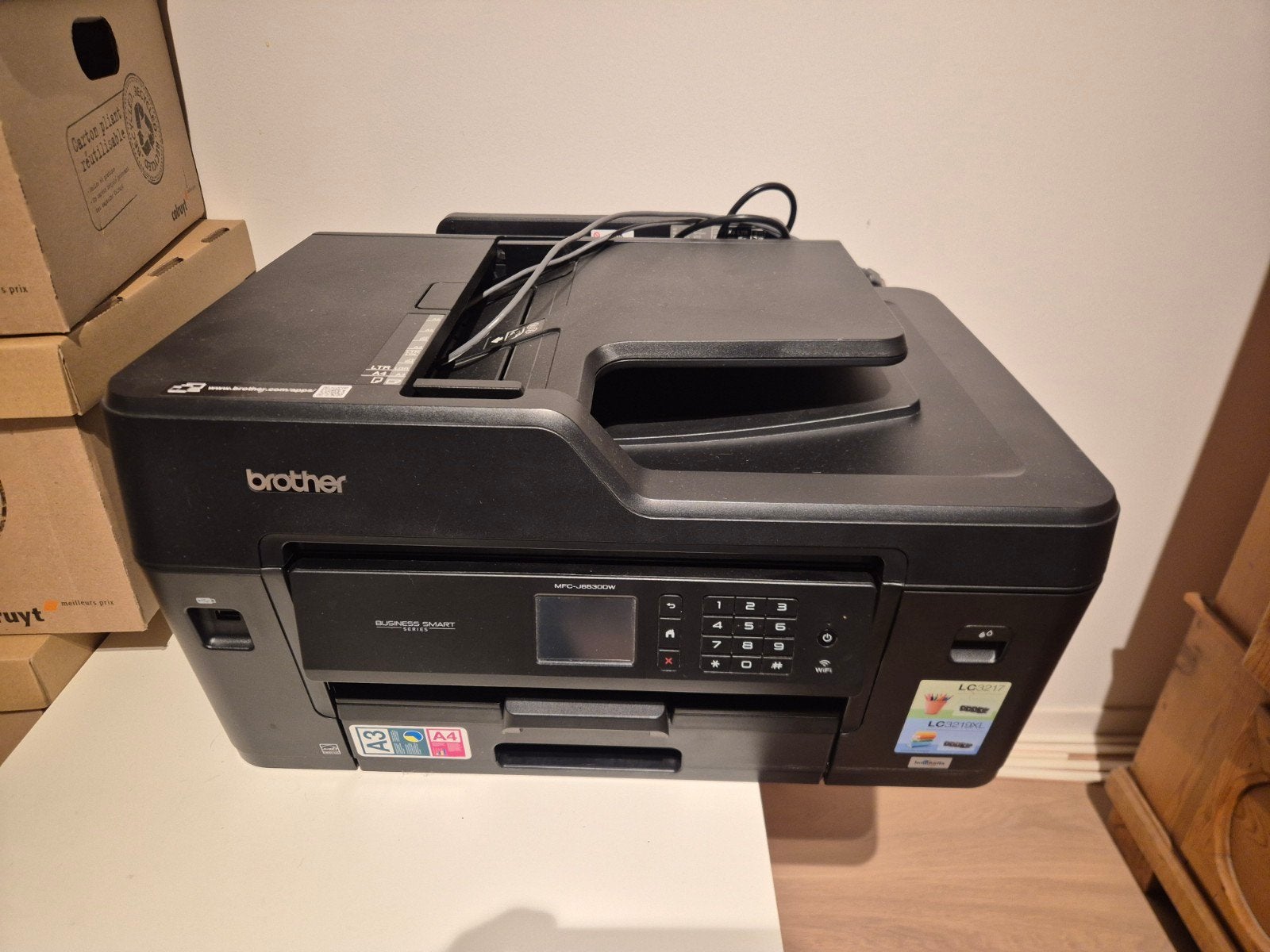 brother printer mfc-j6530DW incl inkt patronen, Computers en Software, Ophalen, Printer, Inkjetprinter, Draadloos