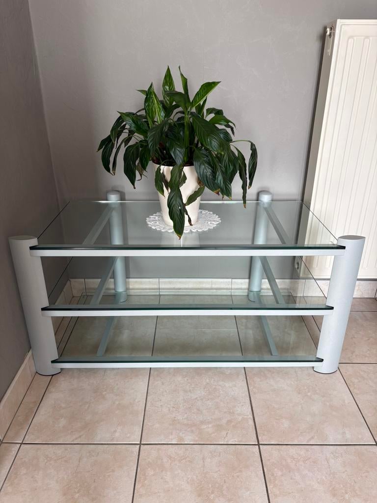 Klein tv meubel glas, Ophalen, Zo goed als nieuw, Glas
