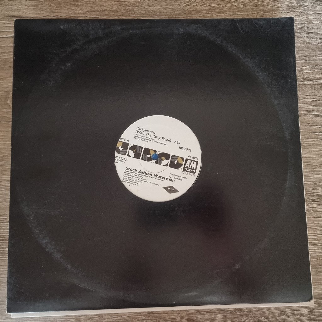 12" Stock Aitken Waterman – Packjammed With The Party Posse, Gebruikt, Promo, Ophalen of Verzenden, Dance en House