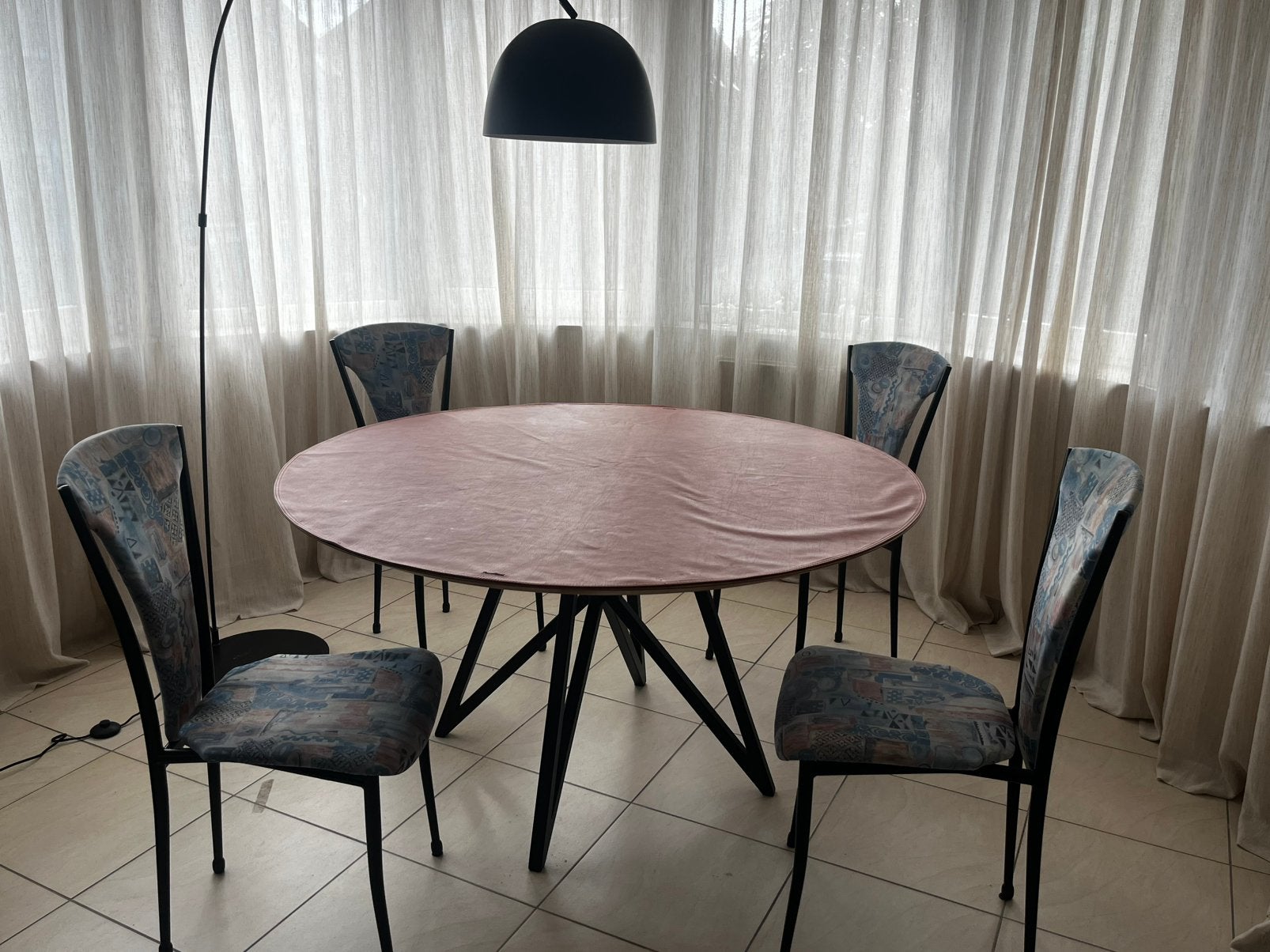 Set 4 vintage stoelen – postmodern jaren 80/90–Memphis stijl, Ophalen, Gebruikt, Blauw, Memphis Stijl