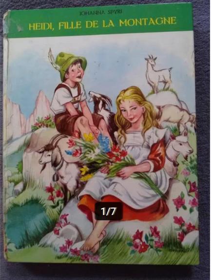 "Heidi, fille de la montagne " Johanna Spyri, Johanna spyri, Enlèvement ou Envoi, Fiction général, Utilisé