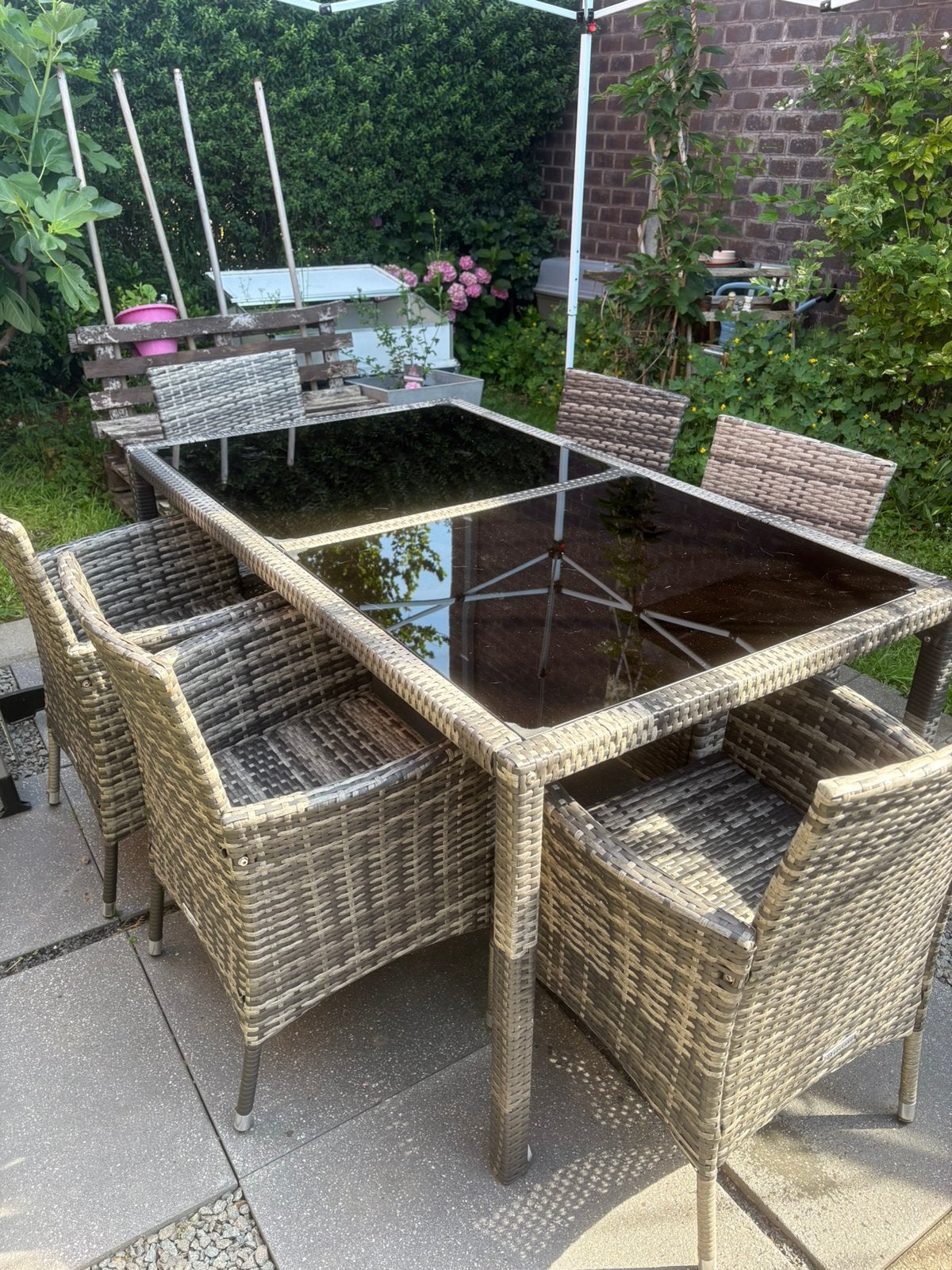 Tuinmeubilair prima staat, Chaise, Salons de jardin, Comme neuf, Synthétique