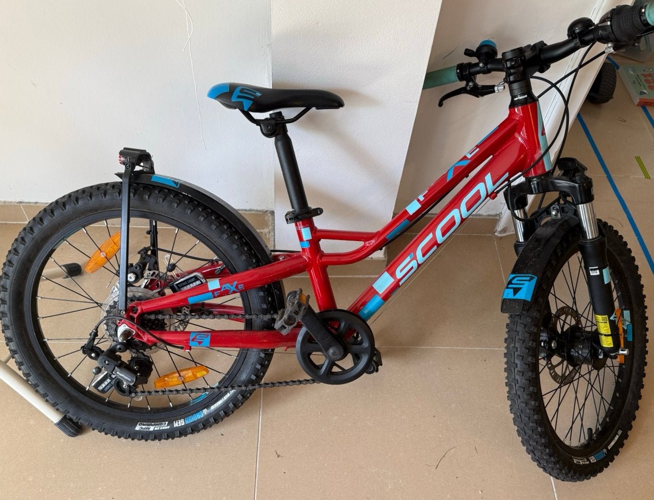 Mountenbike kind: 20 inch, Fietsen en Brommers, Fietsen | Kinderfietsjes, Ophalen, Gebruikt, Schijfrem, 20 inch of meer