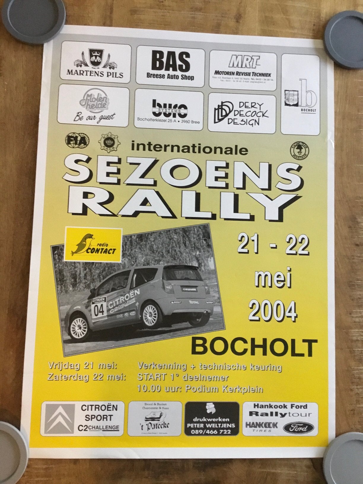Affiche sezoensrally 2004, Ophalen of Verzenden, Zo goed als nieuw