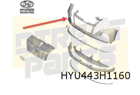 Hyundai Tucson 1/21- voorbumper (te spuiten) (bij PDC) (hybr, Neuf, -, Hyundai, -