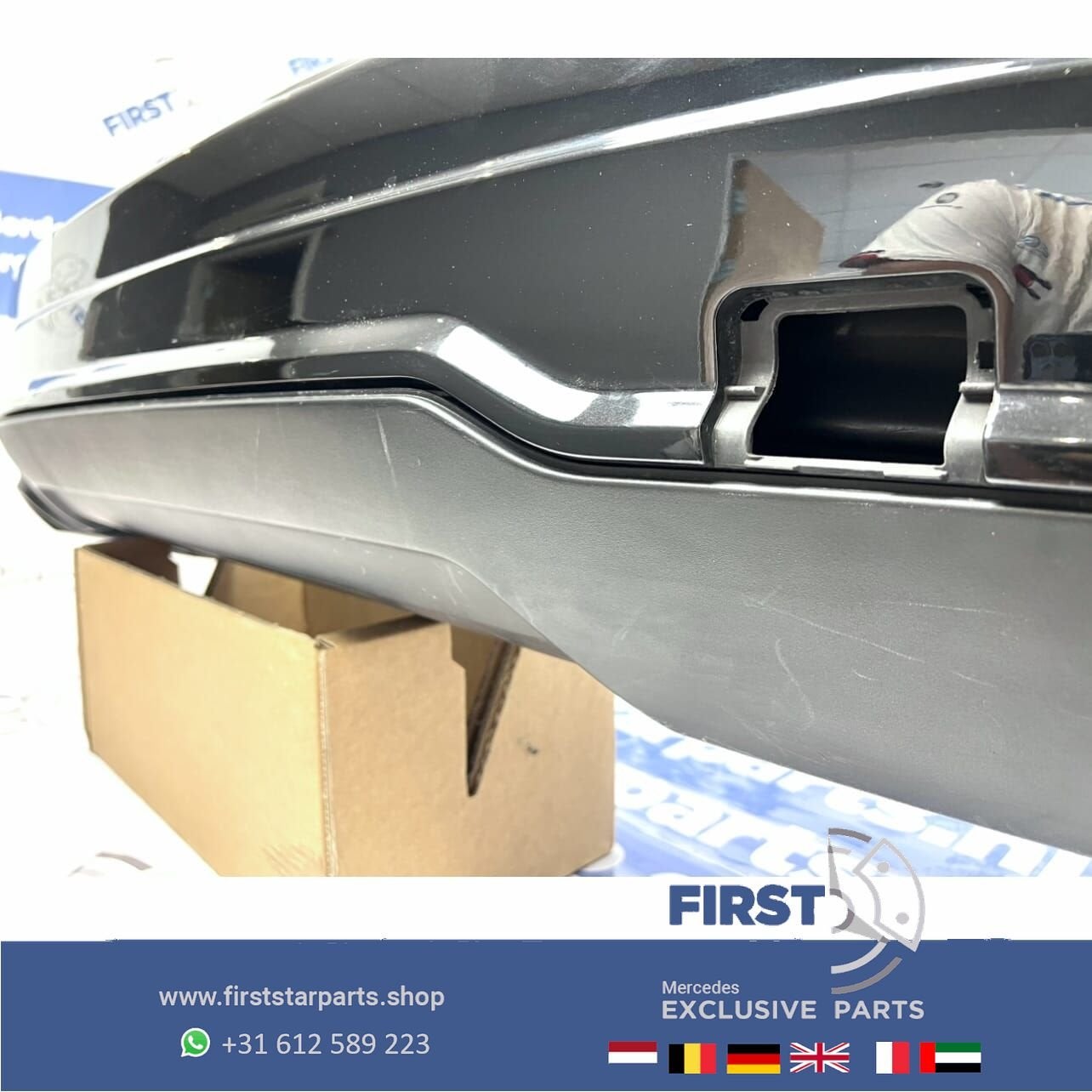 W204 AMG FACELIFT ACHTERBUMPER + DIFFUSER Mercedes C Klasse, Gebruikt, -, Ophalen of Verzenden, Achter