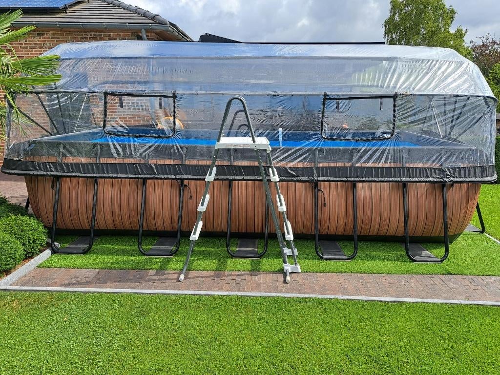Zwembad met overkapping 540*250*122cm, Tuin en Terras, Zwembaden, 200 tot 300 cm, Zo goed als nieuw, Rechthoekig, Ophalen