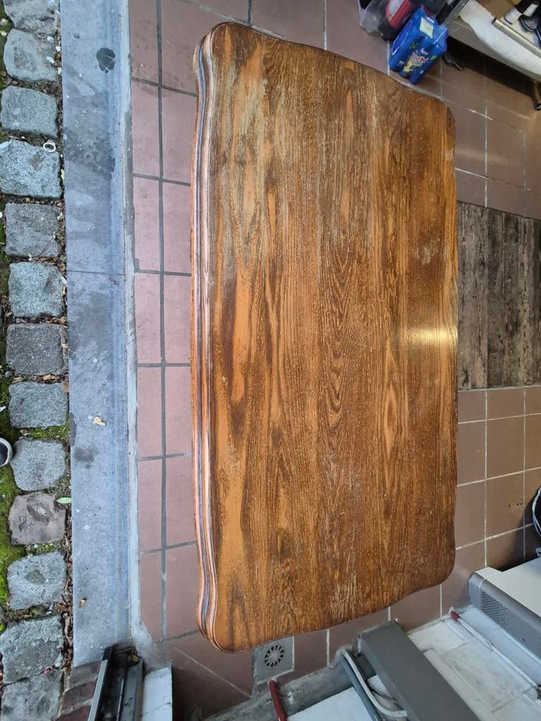 Mooie uitschuifbare eikenhouten salontafel, 150 à 200 cm, 50 à 100 cm, Comme neuf, Enlèvement