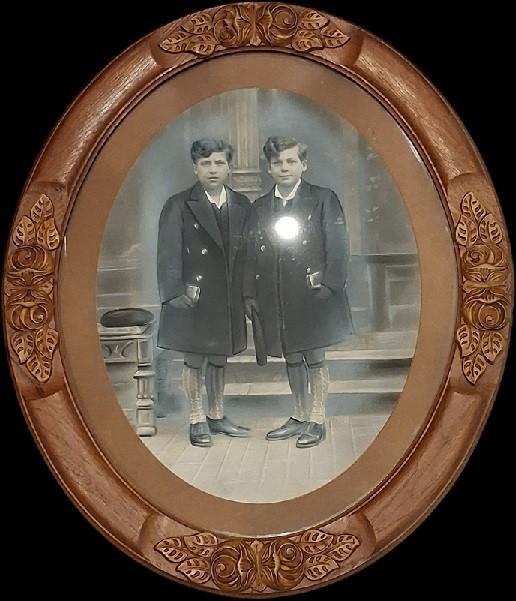 cadre photo ovale en chêne., Antiquités & Art, Enlèvement