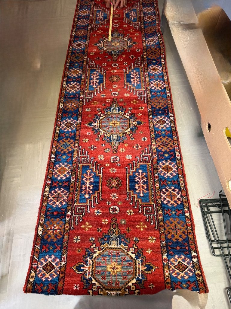 Tapijt  loper, Ophalen, Blauw, 200 cm of meer, 50 tot 100 cm