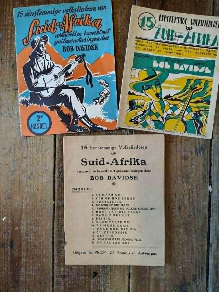 Zuid-Afrika liedjes Bob Davidse/ Nonkel Bob, Ophalen of Verzenden