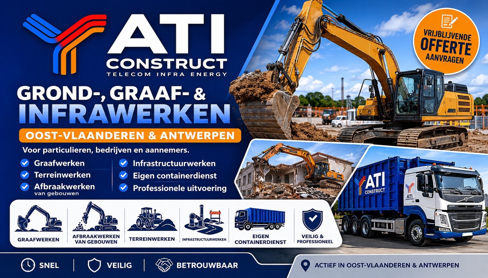 Afbraakwerken, grond en graafwerken + eigen containerdienst, Diensten en Vakmensen, Slopers en Sloopwerkzaamheden, Sloopwerk binnen