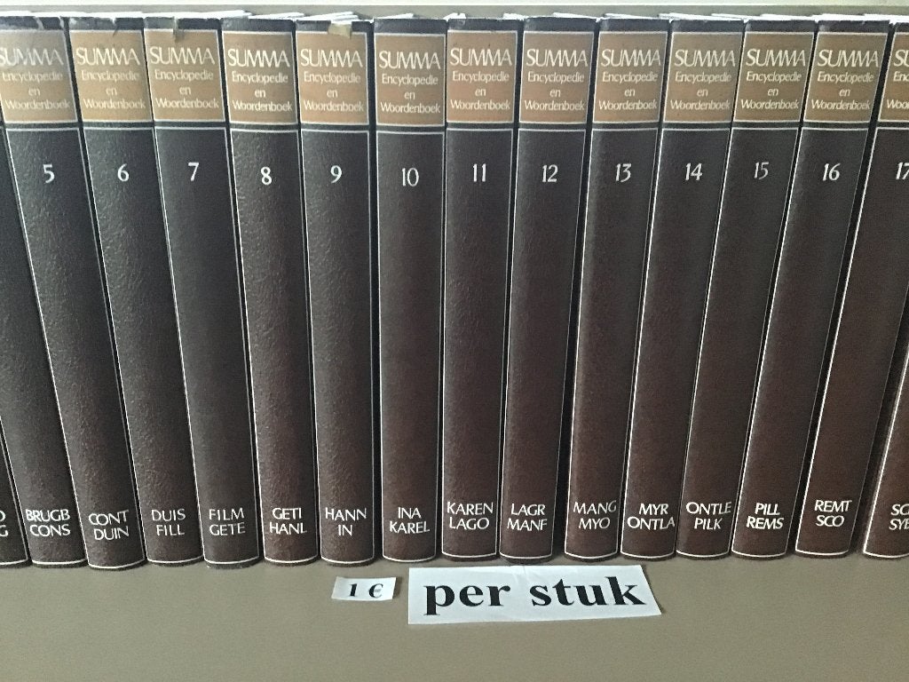 ENCYCLOPEDIE EN WOORDENBOEK SUMMA : 20, Boeken, Encyclopedieën, Ophalen of Verzenden, Zo goed als nieuw