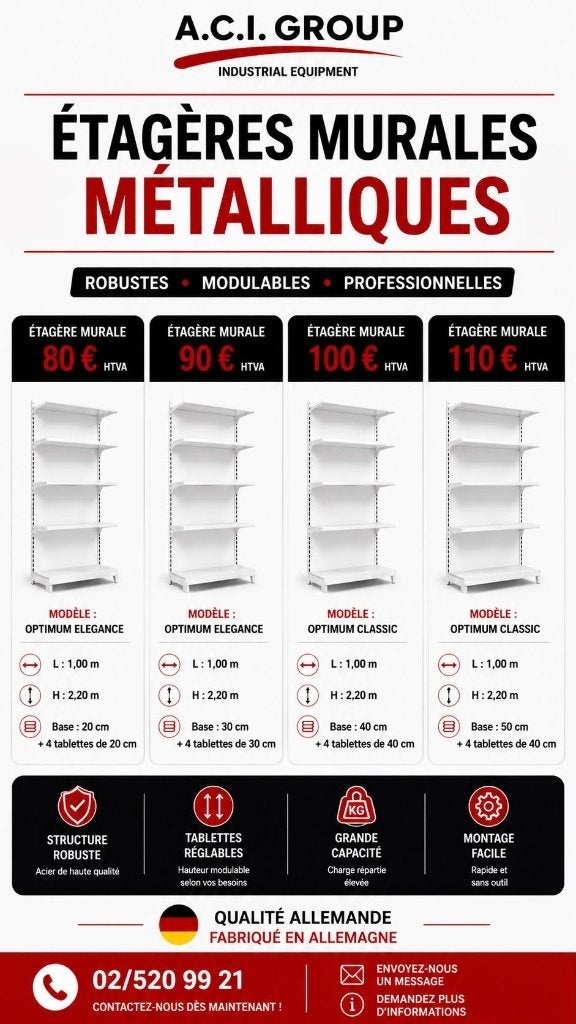 Etageres metalliques profesionnels, Enlèvement ou Envoi, Snacks