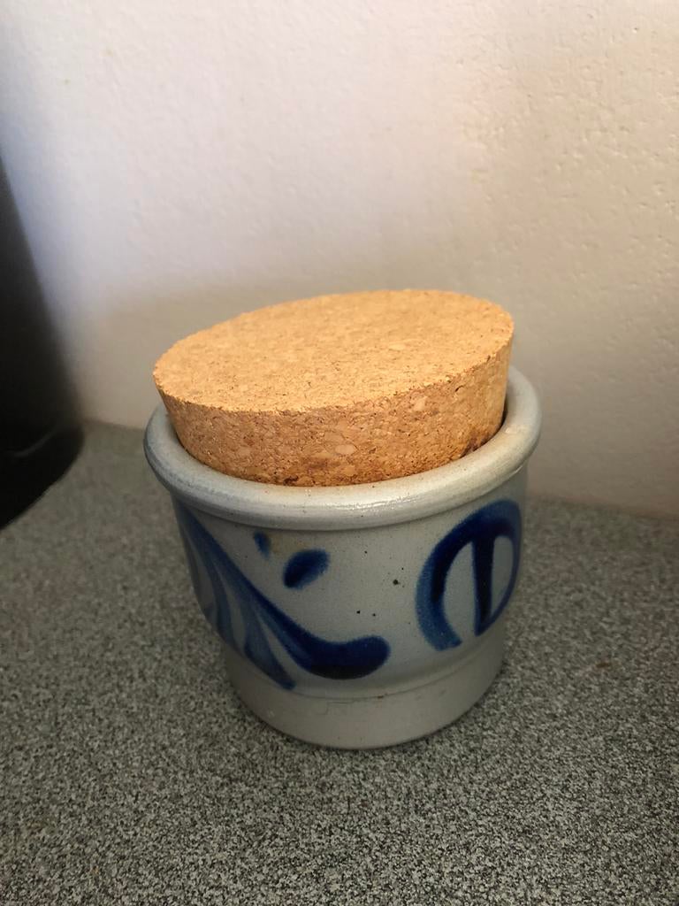 Oud mosterdpotje met deksel, Enlèvement ou Envoi