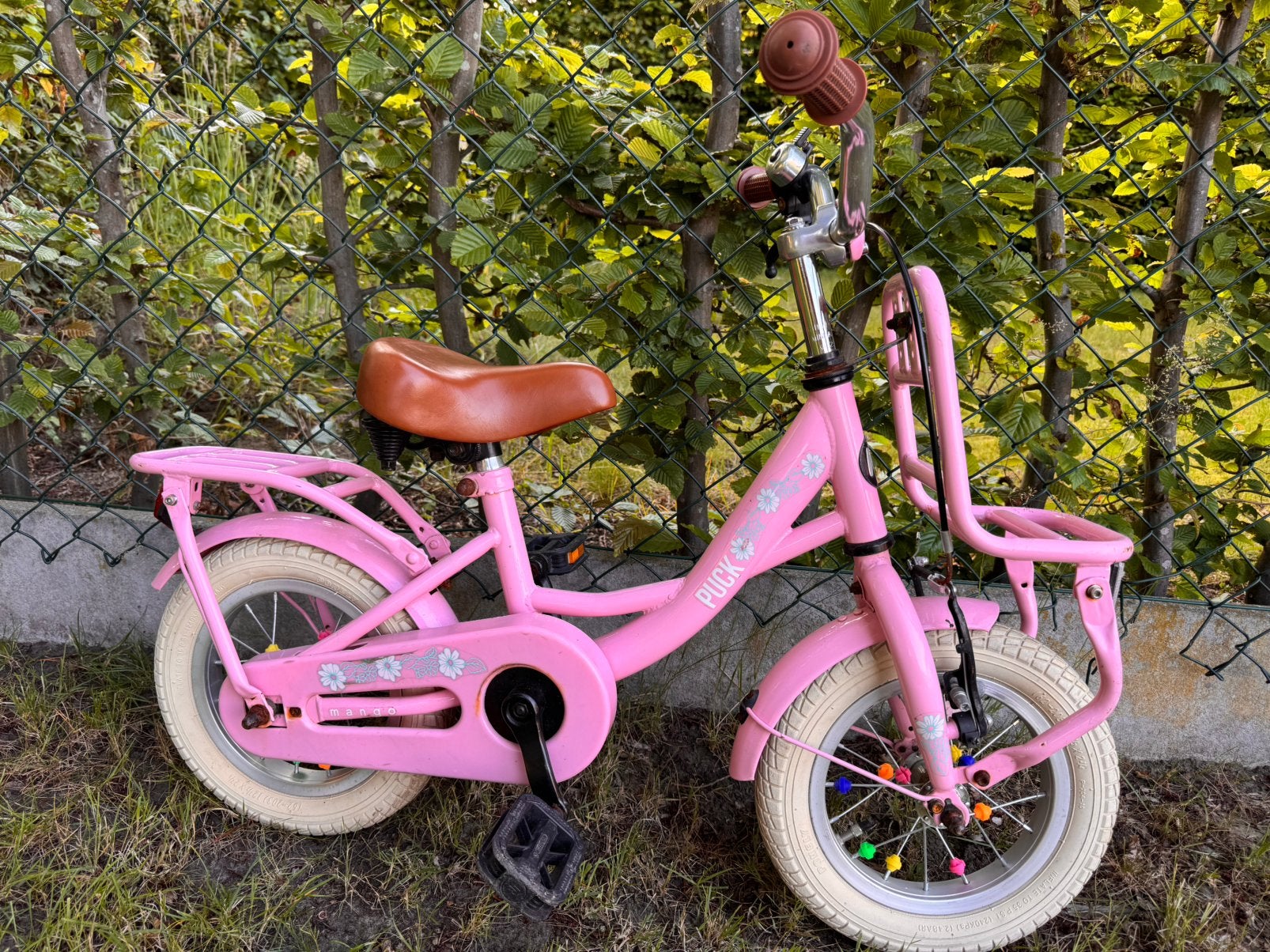 Roze meisjesfiets 14 inch, Enlèvement, Utilisé, Moins de 16 pouces, Stabilisateurs