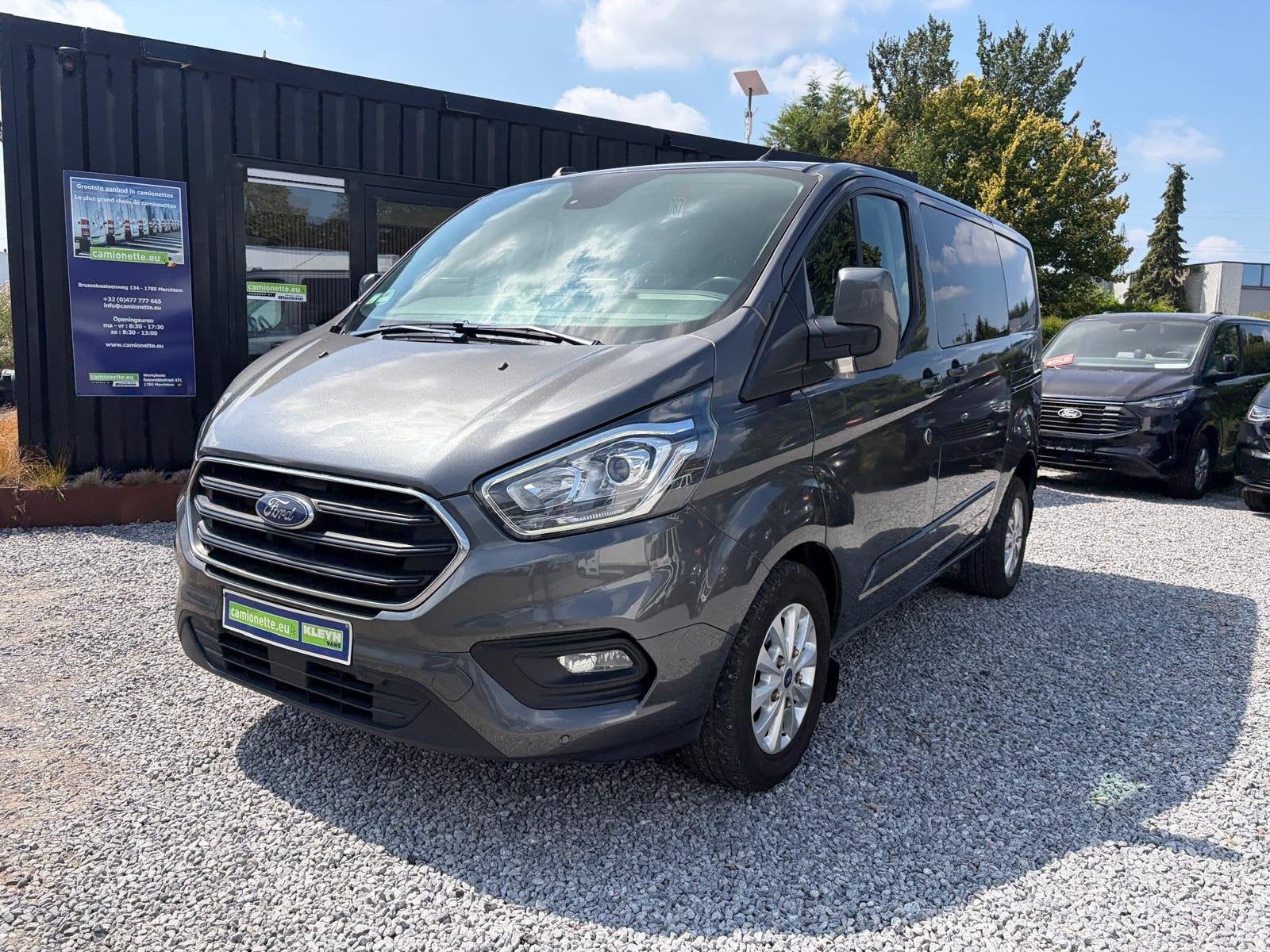 Ford Transit Custom 300 2.0 TDCI L1H1 Limited DC, Autos, Camionnettes & Utilitaires, Cuir, Argent ou Gris, Achat, 1750 kg