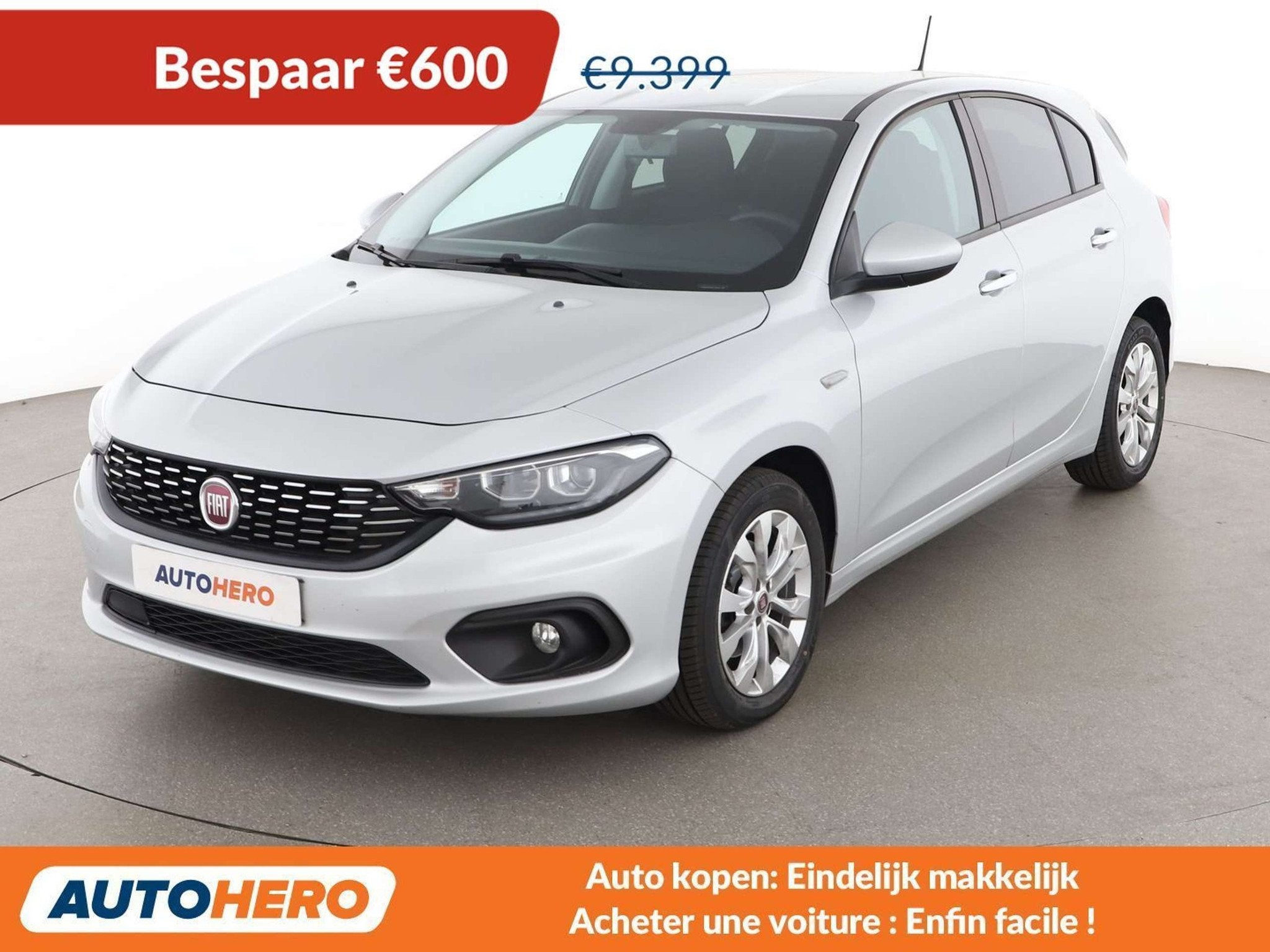 Fiat Tipo 1.4 Turbo Easy (année de construction 2018), Autos, Fiat, Argent ou Gris, Achat, 139 g/km, 1350 kg