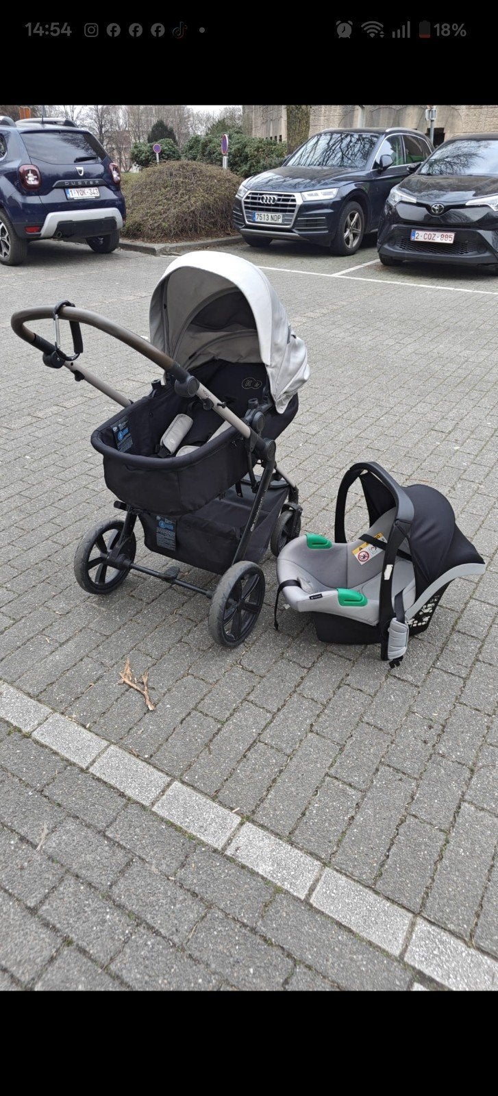 Kinderkraft Moov 3-in-1 Kinderwagen + Autostoel – Nette staa, Kinderen en Baby's, Ophalen