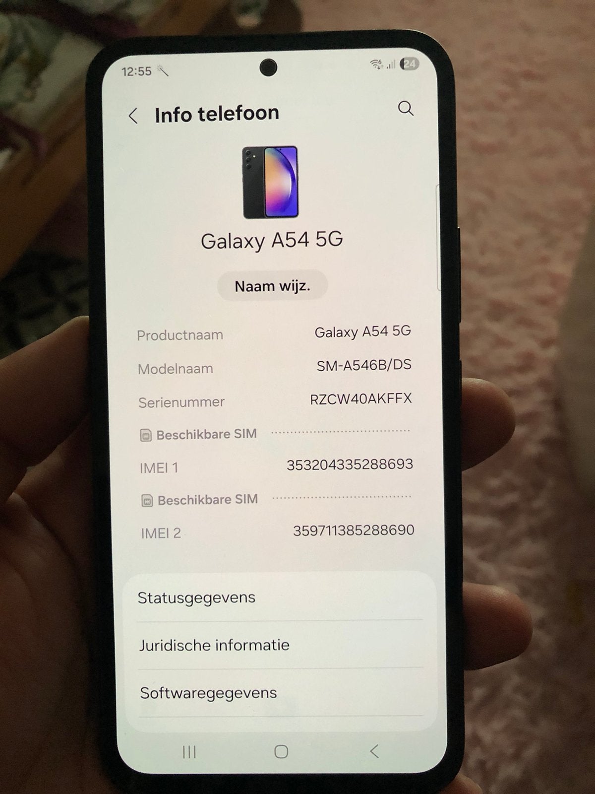 Samsung a54 5g werkt perfect, Telecommunicatie, Ophalen of Verzenden, Zo goed als nieuw