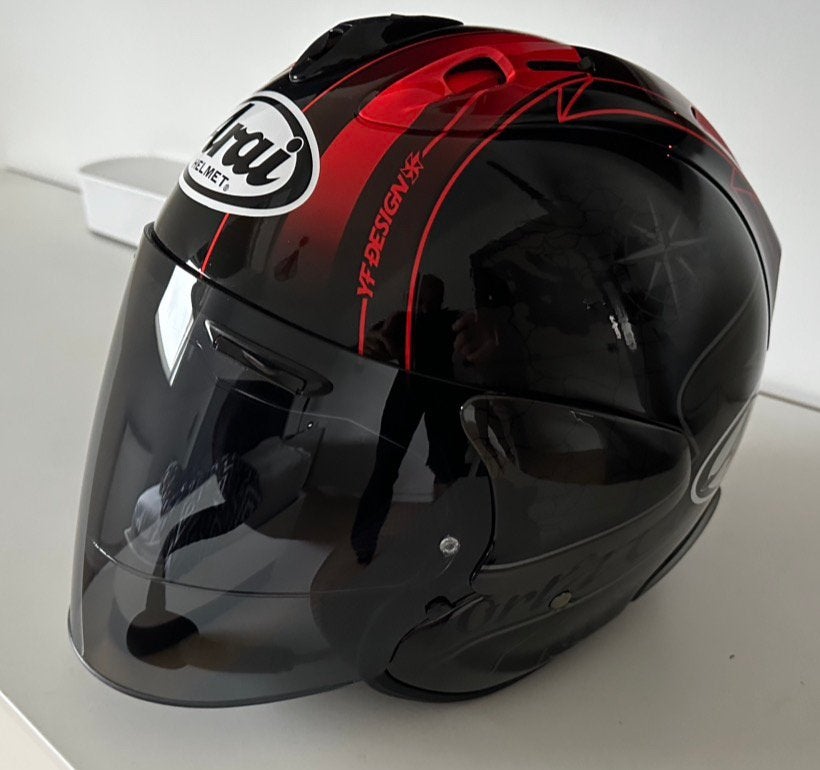 CASQUE ARAI JET + INTERCOM SENA + VISIERE TEINTE, Motos, Enlèvement ou Envoi