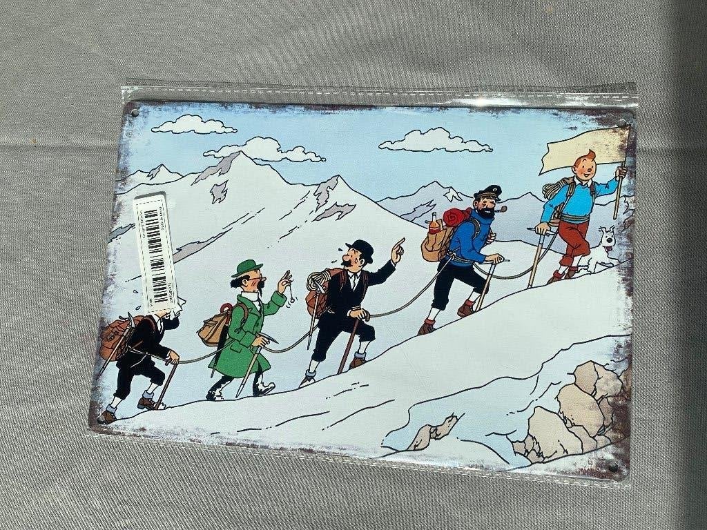 Enseigne décorative en métal Tintin au Tibet 20  30 cm, Enlèvement ou Envoi, Tintin, Neuf, Image, Affiche ou Autocollant