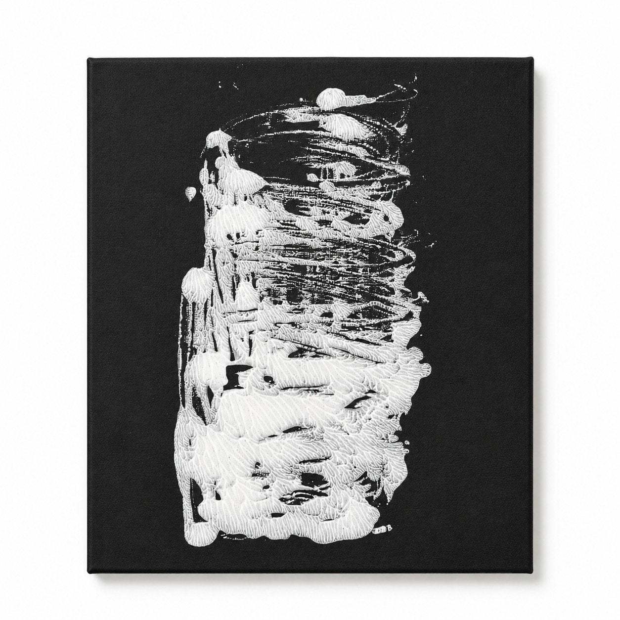 'Silence structuré "toile acrylique sur châssis  25×30cm, Enlèvement