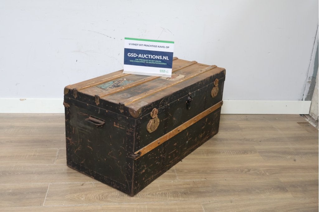 Antieke Hutkoffer, Dekenkist, Antiek en Kunst