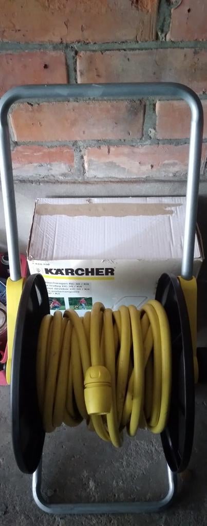 Enrouleur de tuyau d'arrosage Karcher 15 m toujours avec boî, Enlèvement, Comme neuf, Dévidoir