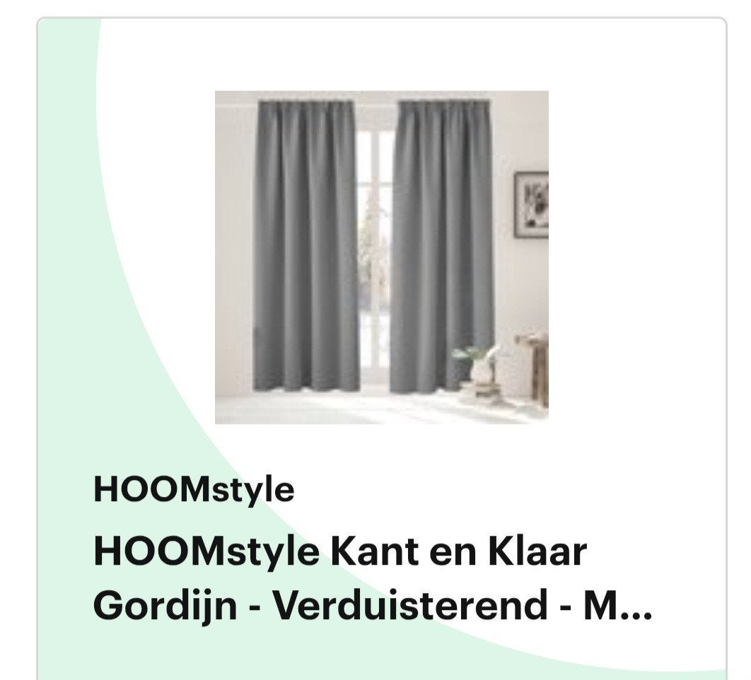 Verduisterende Gordijnen +  gordijnhaken, Huis en Inrichting, Ophalen, Overgordijn, Verduisterend, 210 cm