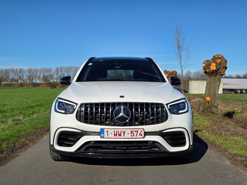 MERCEDES GLC63 AMG - LICHTE VRACHT - DEALER ONDERHOUDEN, Auto's, Automaat, 4000 cc, Wit, Leder