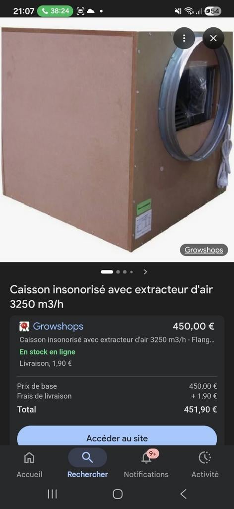Bonjour 2 caisson avec moteur extracteur d'air 3250 m3/h, Bricolage & Construction, Ventilation & Extraction, Enlèvement, Extracteur