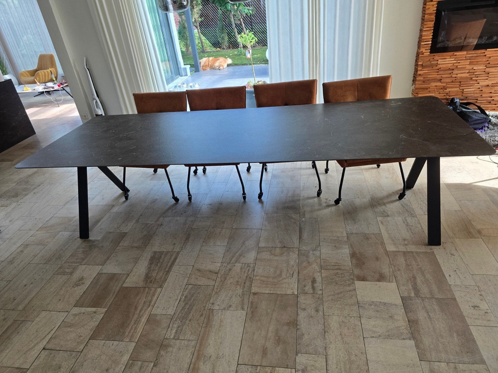 Keramische eettafel, Huis en Inrichting, Tafels | Eettafels, Overige materialen, 100 tot 150 cm, 200 cm of meer, Ophalen of Verzenden