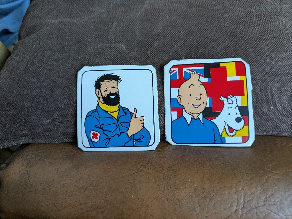 Kuifje stickers, Verzamelen, Ophalen of Verzenden, Zo goed als nieuw, Strip of Tekenfilm