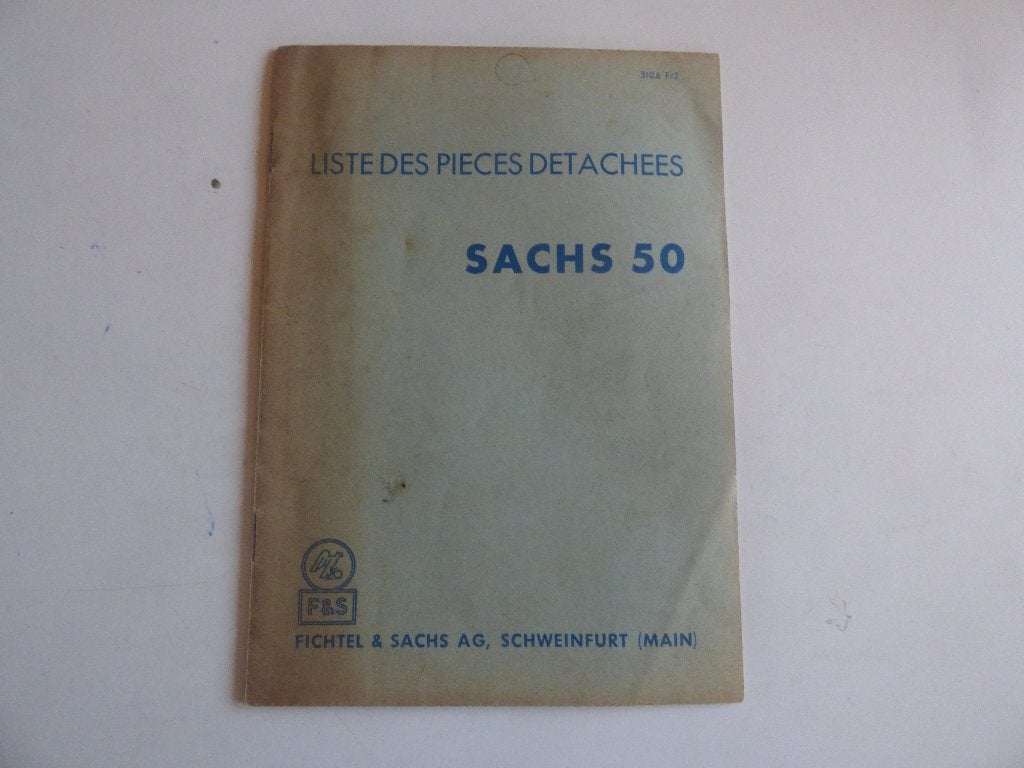 SACHS 50 ONDERDELENLIJST 310.6 F/2, Vélos & Vélomoteurs, Modes d'emploi & Notices d'utilisation, Enlèvement ou Envoi, Utilisé