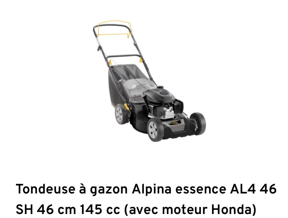 Tondeuse a gazon Alpina moteur Honda, Jardin & Terrasse, Tondeuses à gazon, Enlèvement, Neuf, Tondeuses à gazon à essence