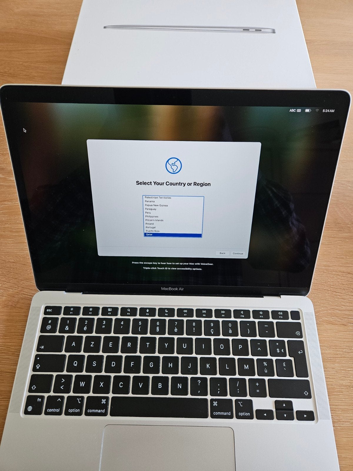 MacBook Air 13" (Apple M1) en parfait état - AZERTY - 8 Go, Enlèvement ou Envoi, SSD, 8 GB, 13 pouces