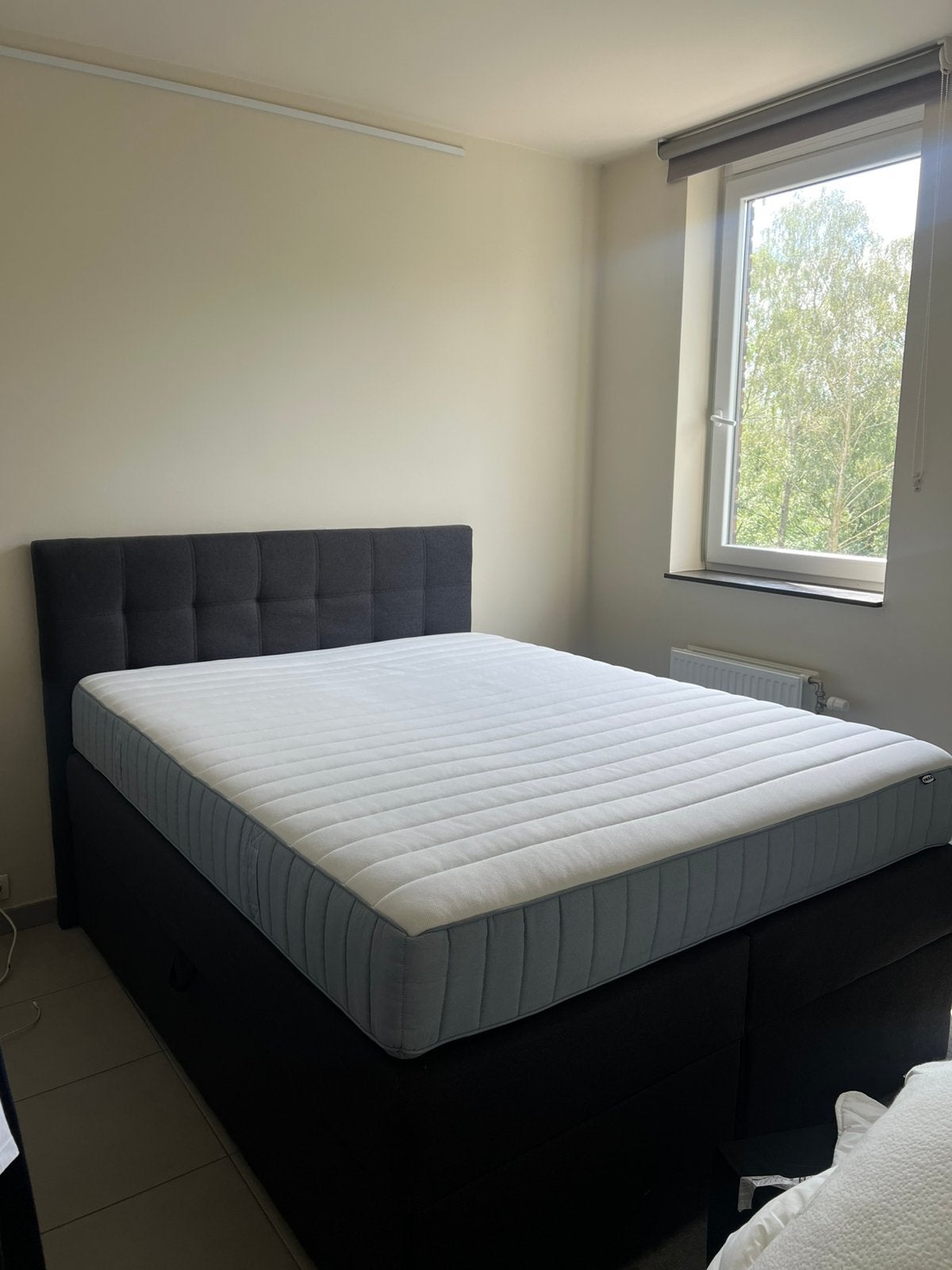 Boxspring 160x200 + Matras, Ophalen, Zo goed als nieuw
