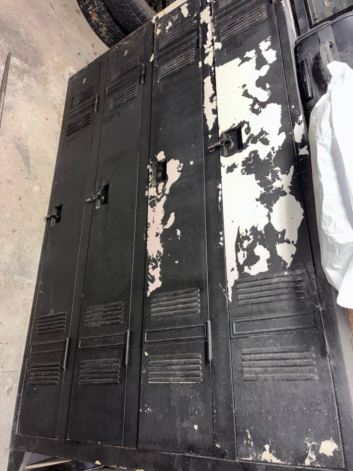 Lockerkast 4-deurs, Ophalen, Gebruikt, Metaal, 200 cm of meer