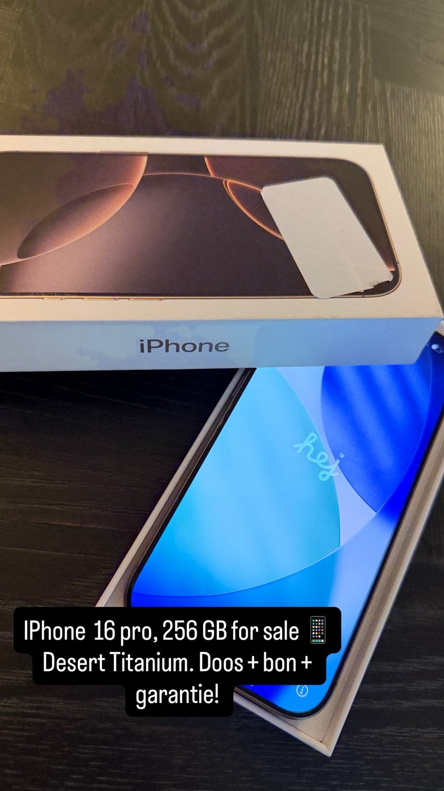 Iphone 16 pro 256 GB desert titanium, Computers en Software, Android Tablets, Ophalen, Zo goed als nieuw, 256 GB