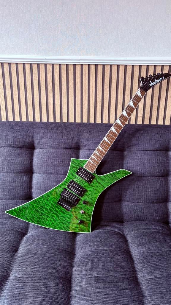 Jackson kelly deep quilted green top, Musique & Instruments, Enlèvement, Comme neuf, Solid body, Autres marques