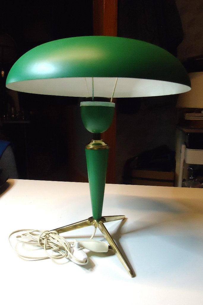 Louis C. Kalff tafellamp voor Philips, jaren 50, Huis en Inrichting, Lampen | Tafellampen, Ophalen, Bureaulamp, Gebruikt, Groen